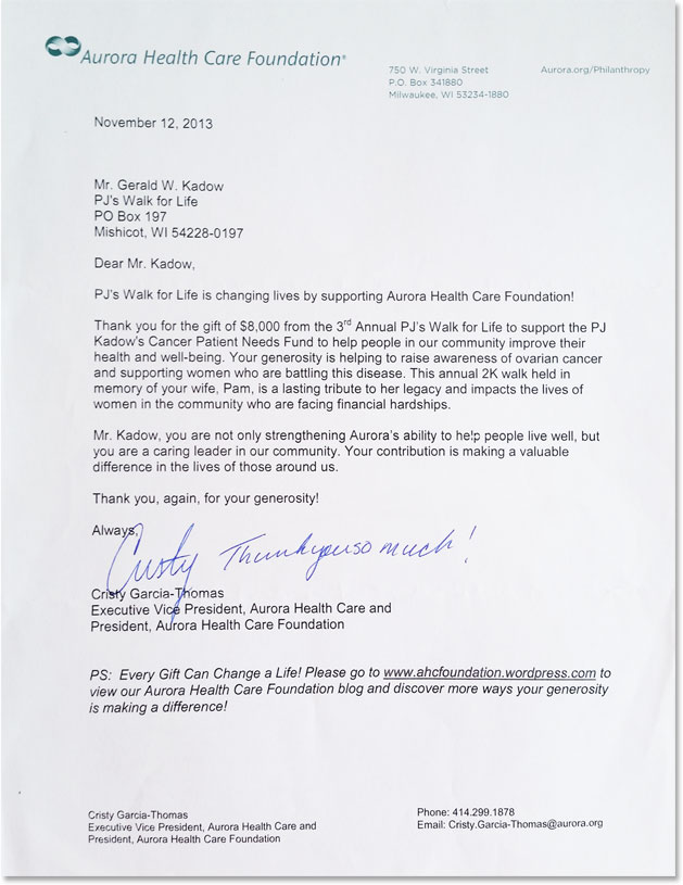thank you letter
